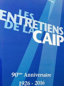 Couverture ouvrage Les entretiens de la CAIP