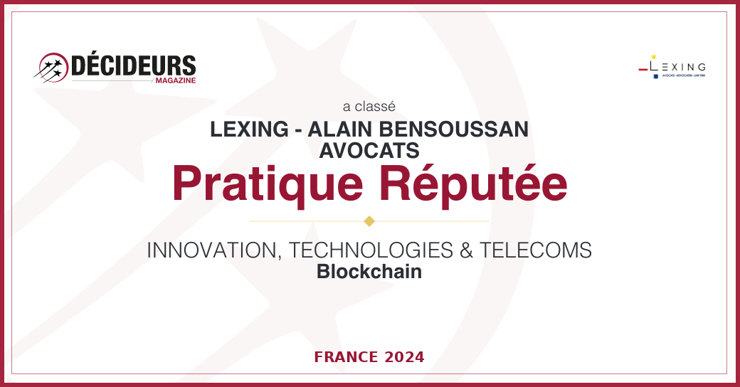 Décideurs 2024 Pratique réputée en Blockchain