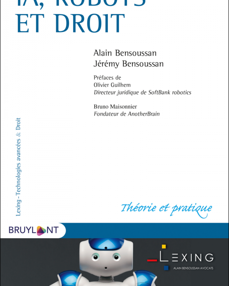 Couverture livre IA, robots et droit